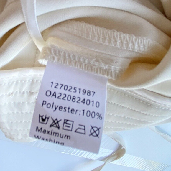 Commense Wrap Skirt Womens Size XS Cream Side Slit REVOLVE Brand NEW Flawed - Picture 8 of 16